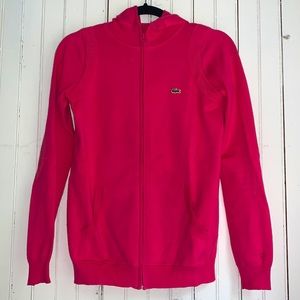 Zip Up Hooded Lacoste Sweatshirt